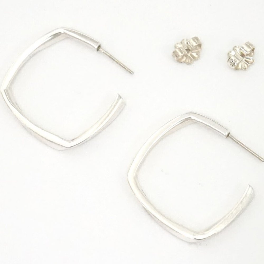 Tiffany & Co. Frank Gehry Torque Sterling Silver Earrings - Picture 3 of 4